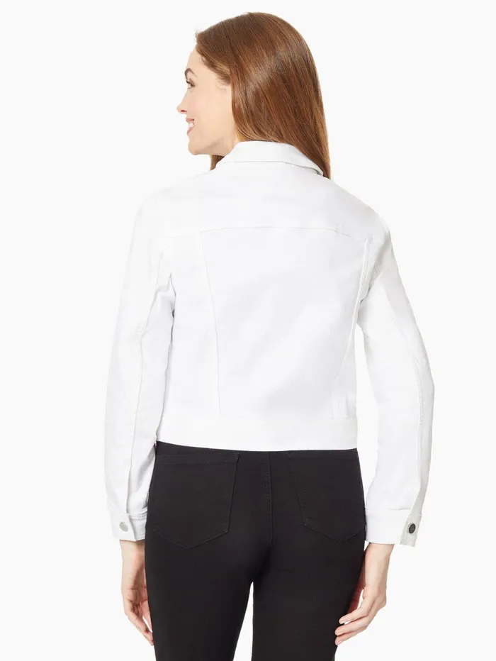 Classic Denim Jacket Soft White Women Jones New York Denim Jackets Classic Denim Jacket Soft White Women Jones New York Denim Jackets