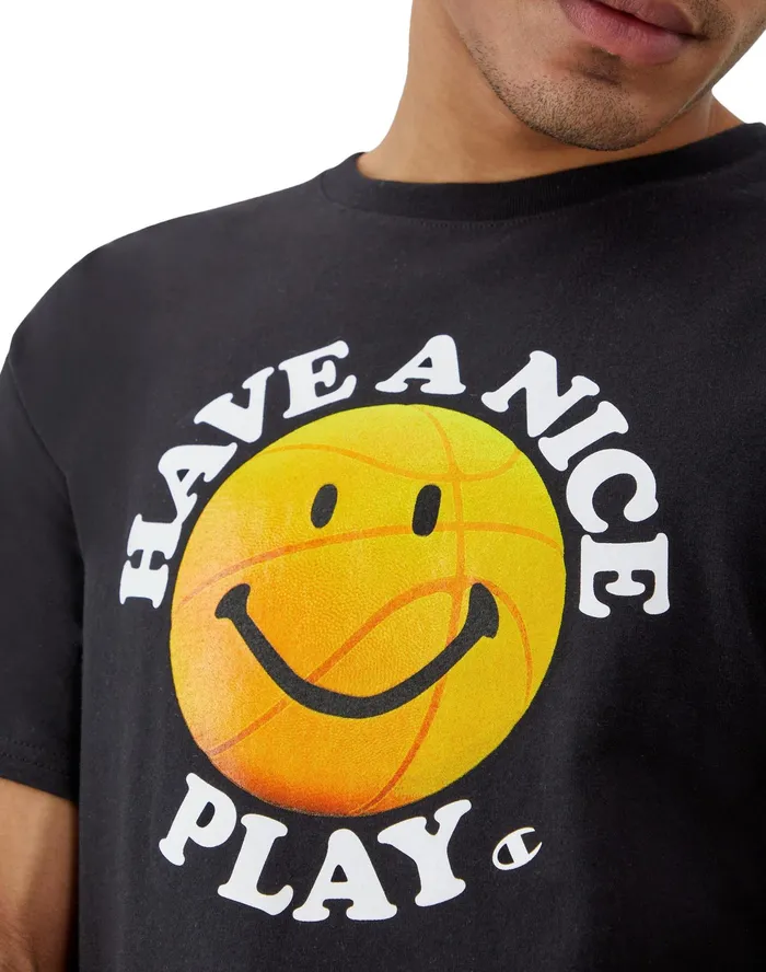 Classic Graphic TShirt Have A Nice Play Black Men Champion TShirts and Tops