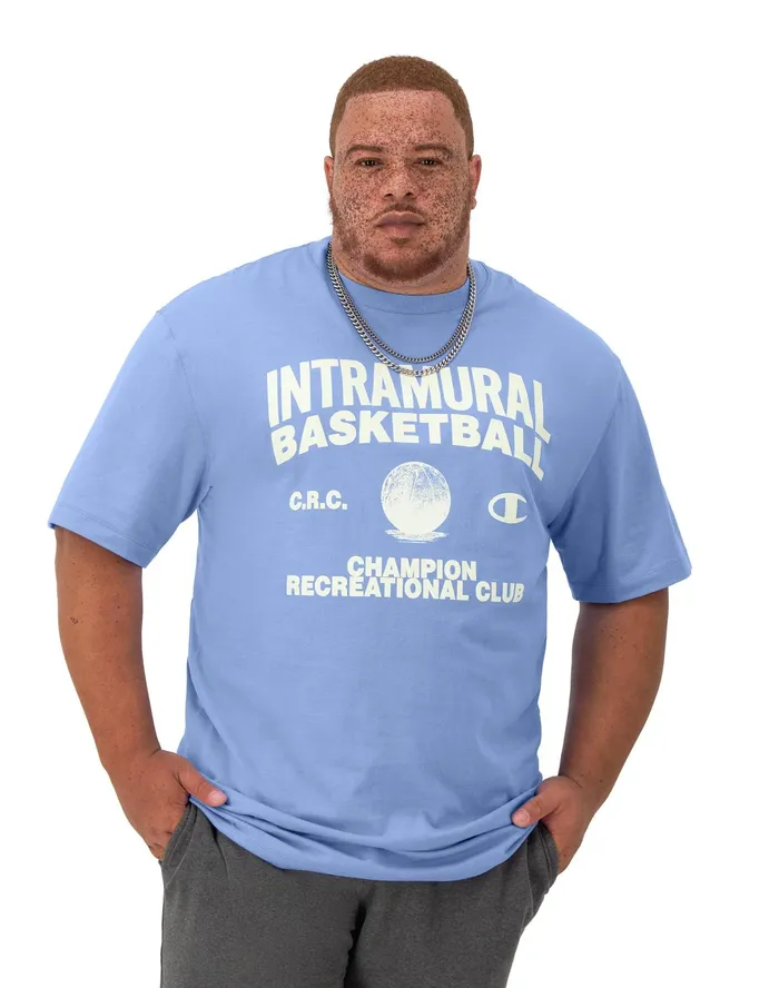 Classic Graphic TShirt Intramural Basketball Big and Tall Plaster Blue Men Champion TShirts and Tops Classic Graphic TShirt Intramural Basketball Big and Tall Plaster Blue Men Champion TShirts and Tops