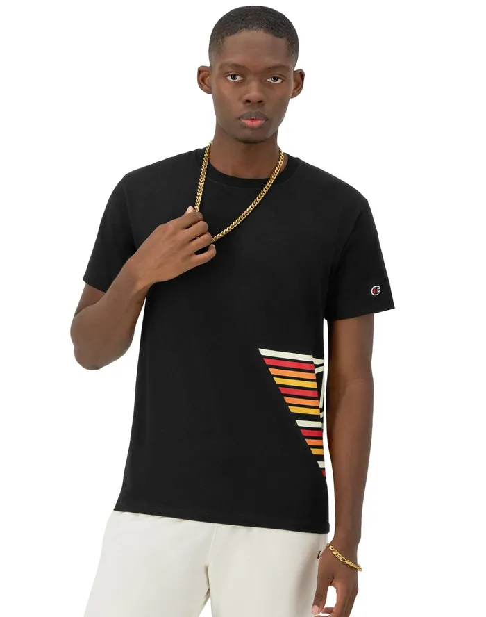 Classic Graphic TShirt Retro Speed Black Men Champion TShirts and Tops