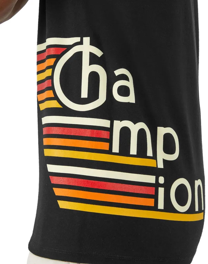 Classic Graphic TShirt Retro Speed Black Men Champion TShirts and Tops