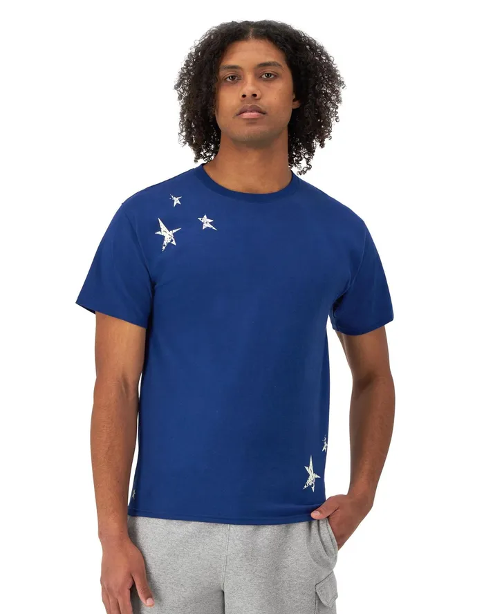 Classic Graphic TShirt Stars Jewel Sapphire Men Champion TShirts and Tops