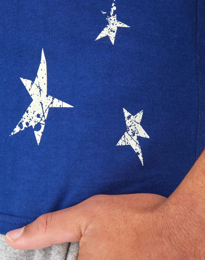 Classic Graphic TShirt Stars Jewel Sapphire Men Champion TShirts and Tops