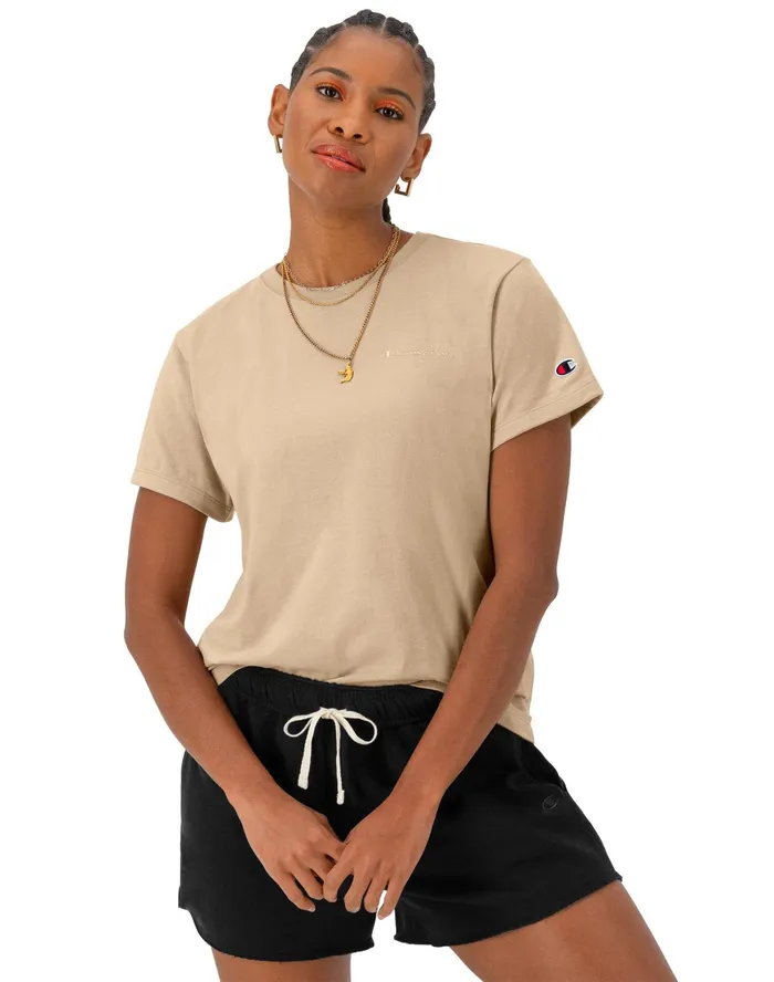 Classic TShirt C Logo Champagne Frost Women Champion TShirts and Tops