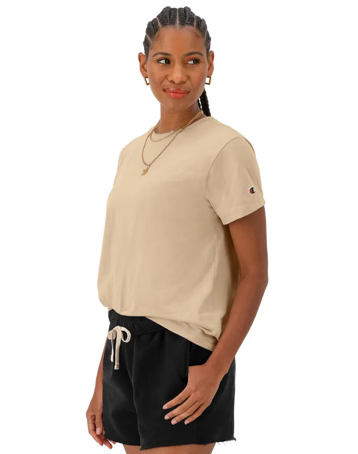 Classic TShirt C Logo Champagne Frost Women Champion TShirts and Tops