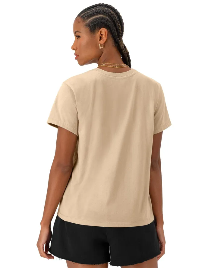 Classic TShirt C Logo Champagne Frost Women Champion TShirts and Tops