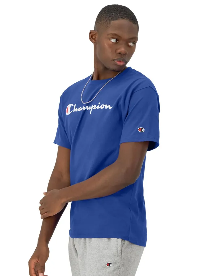 Classic TShirt Script Logo Surf The Web Men Champion TShirts and Tops