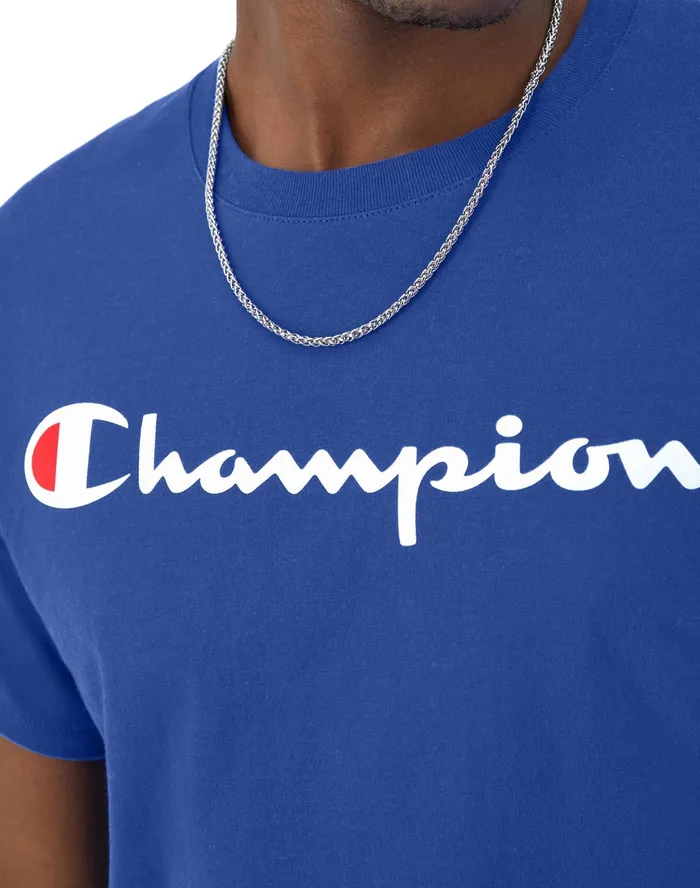 Classic TShirt Script Logo Surf The Web Men Champion TShirts and Tops