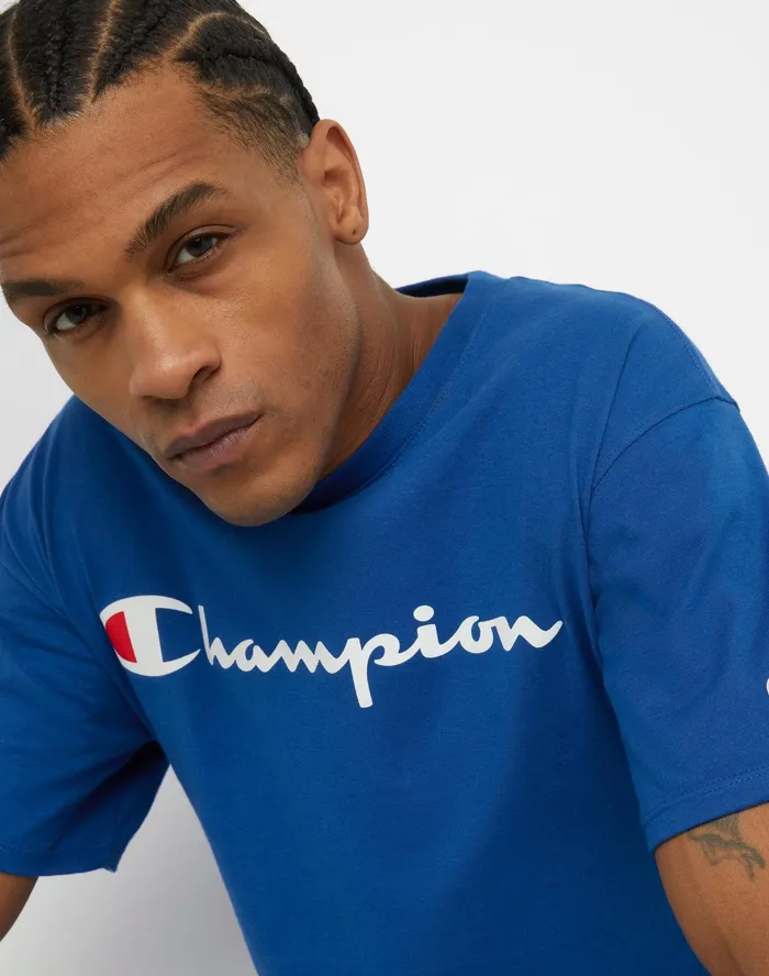 Classic TShirt Script Logo Surf The Web Men Champion TShirts and Tops