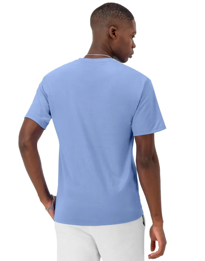 Classic Tee Embroidered C Logo Plaster Blue Men Champion TShirts and Tops