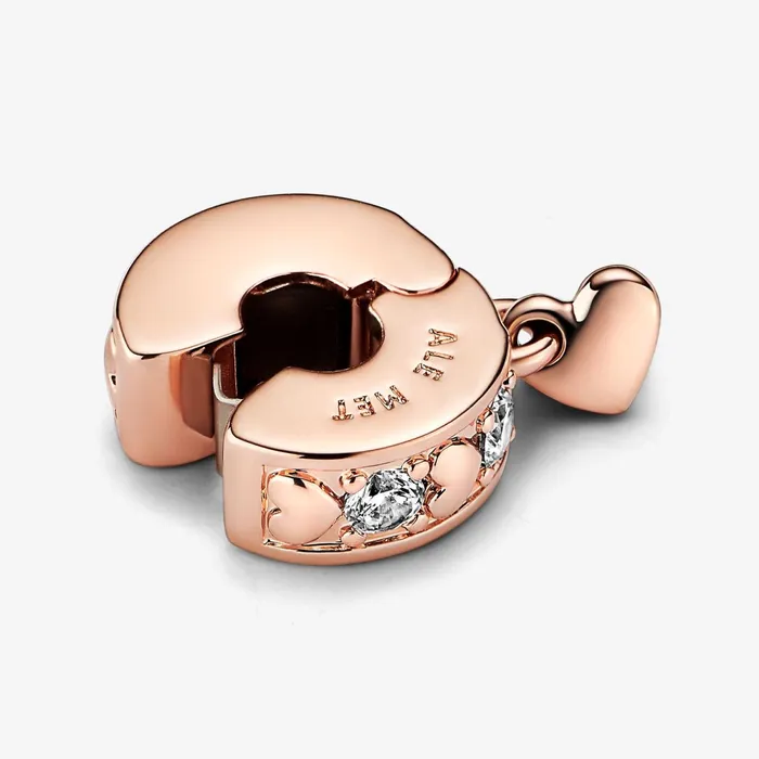 Clips Women Pandora Infinite Hearts Sparkling Dangling Clip Charm