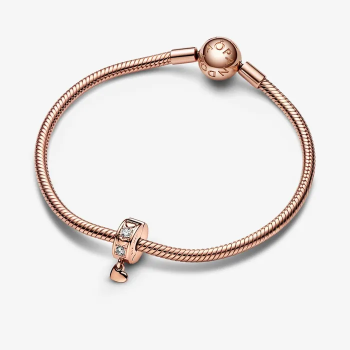 Clips Women Pandora Infinite Hearts Sparkling Dangling Clip Charm