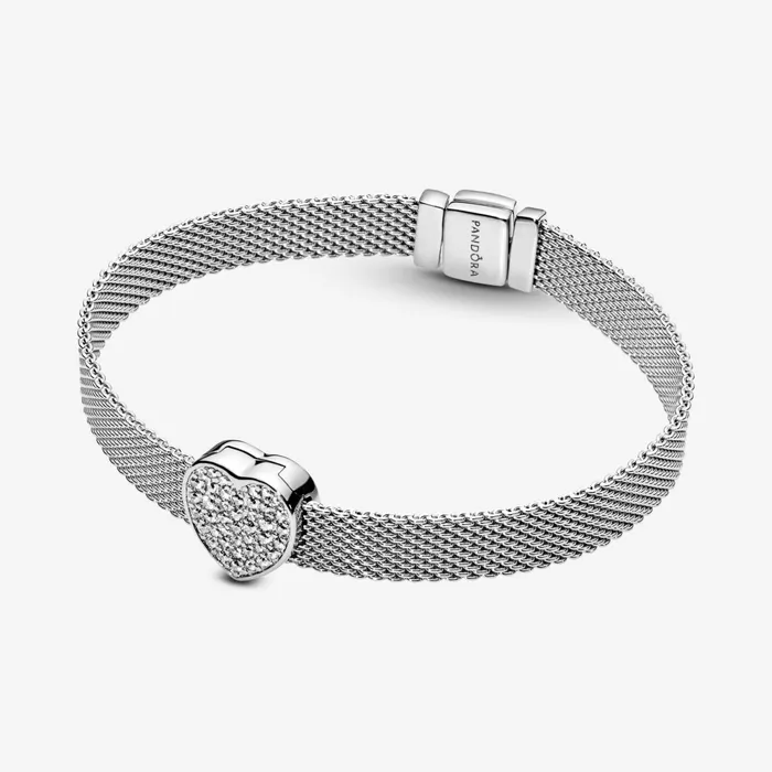 Clips Women Pandora Pav Heart Clip Charm Sterling Silver