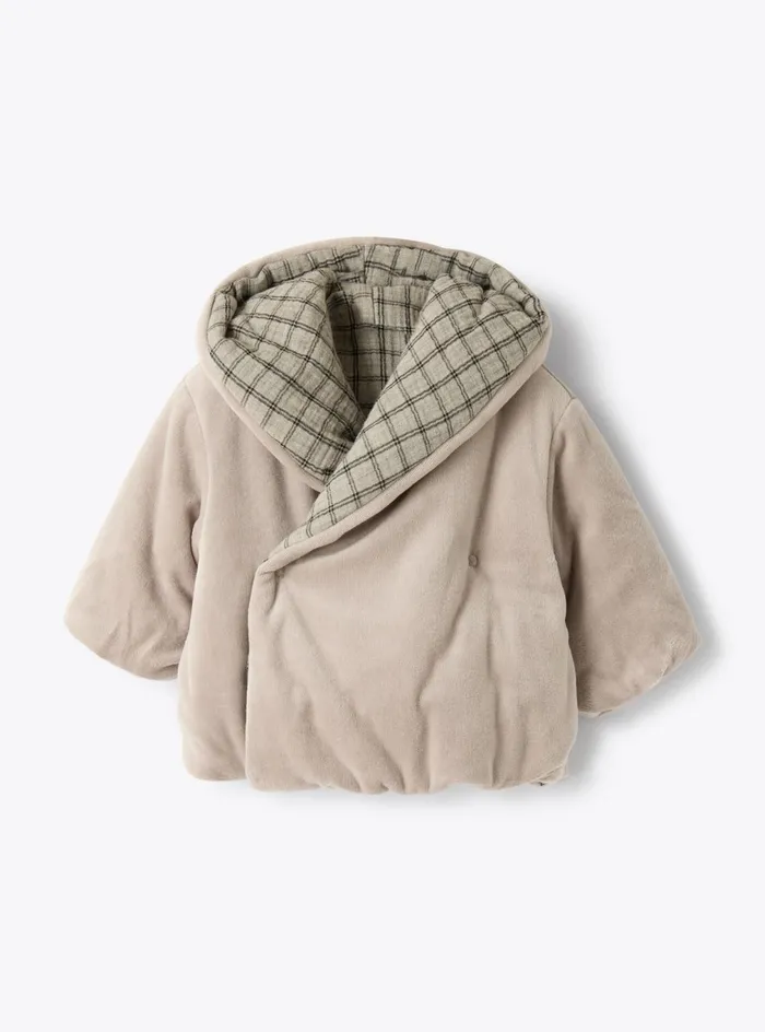 Coats And Jackets Baby 036 Il Gufo Chenille And Gauze Reversible Jacket