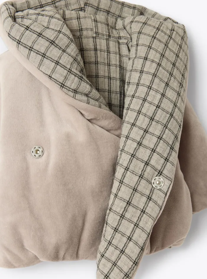 Coats And Jackets Baby 036 Il Gufo Chenille And Gauze Reversible Jacket