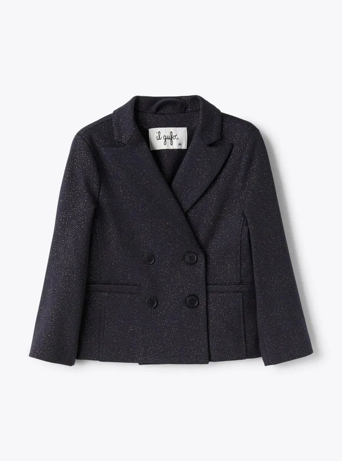 Coats And Jackets Girl 216 Il Gufo Doublebreasted Blazer In MIlano Knit