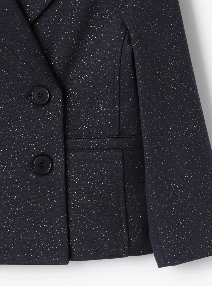 Coats And Jackets Girl 216 Il Gufo Doublebreasted Blazer In MIlano Knit