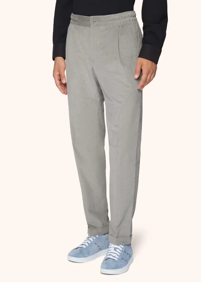 COTTON AND WOOL COMFORT TROUSERS Men Kiton Pants COTTON AND WOOL COMFORT TROUSERS Men Kiton Pants
