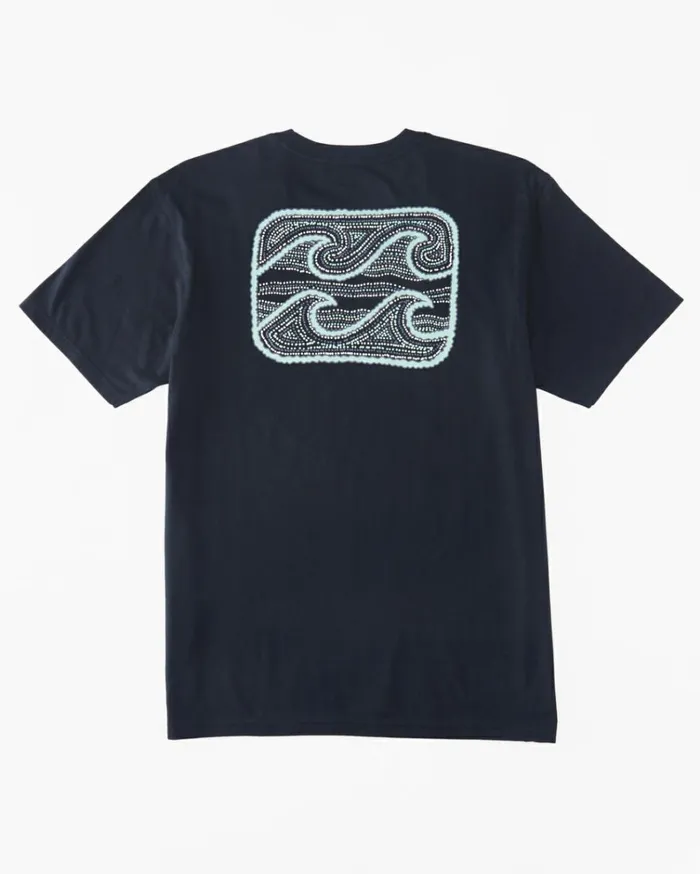 Crayon Wave TShirt Navy Men Billabong TShirts