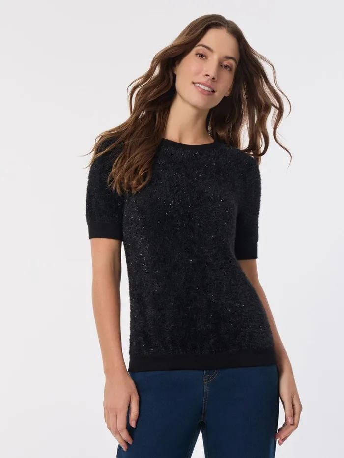 Crew Neck Eyelash Pullover Women Jones New York Tops and Blouses Crew Neck Eyelash Pullover Women Jones New York Tops and Blouses