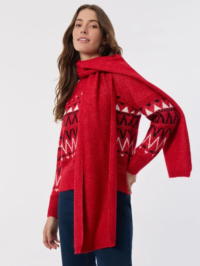 Crew Neck Scarf Sweater Women Jones New York Sweaters and Cardigans Crew Neck Scarf Sweater Women Jones New York Sweaters and Cardigans