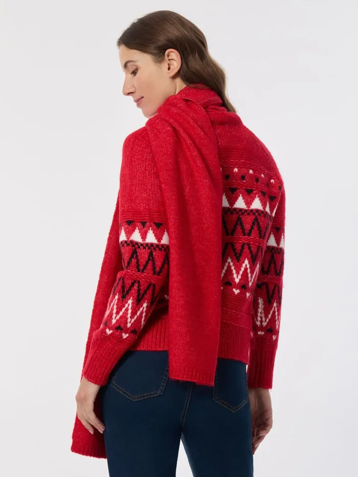 Crew Neck Scarf Sweater Women Jones New York Sweaters and Cardigans Crew Neck Scarf Sweater Women Jones New York Sweaters and Cardigans