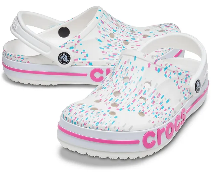 Crocs Bayaband Seasonal Printed Clog White Multi WomensMens Clogs