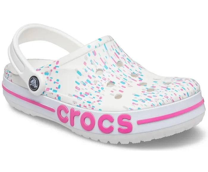 Crocs Bayaband Seasonal Printed Clog White Multi WomensMens Clogs