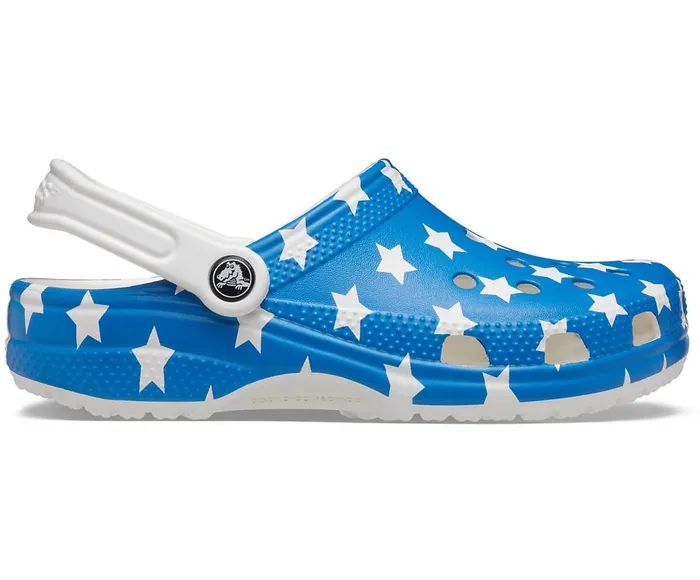 Crocs Classic American Flag Clog White Multi WomensMens Clogs