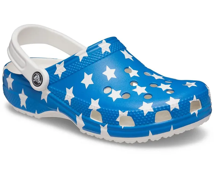 Crocs Classic American Flag Clog White Multi WomensMens Clogs