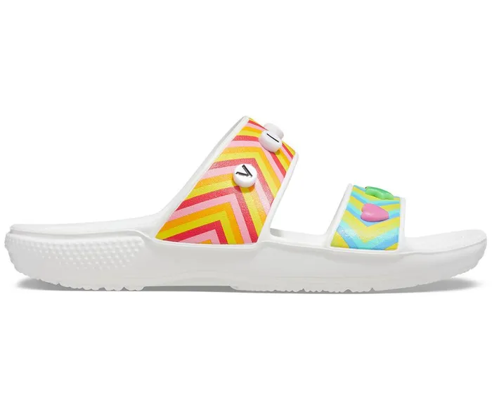 Crocs Classic Crocs Festival Vibes Sandal White Multi WomensMens Sandals