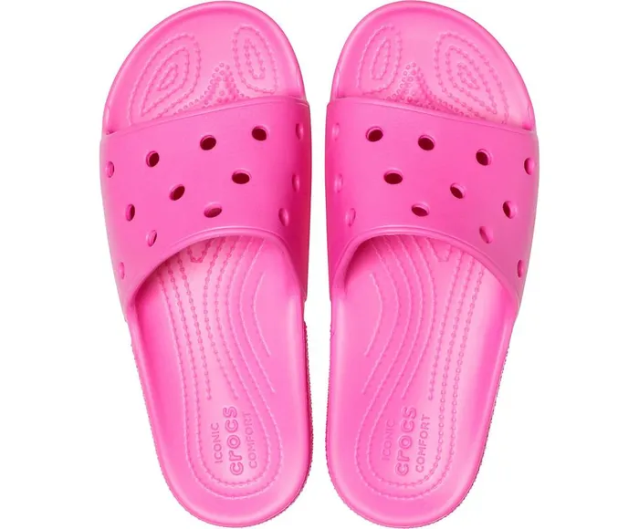Crocs Classic Crocs Slide Electric Pink WomensMens Sandals