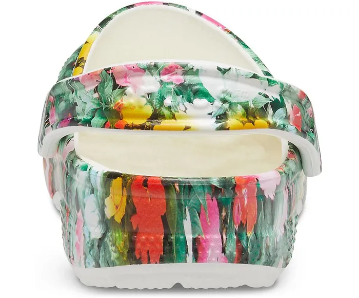 Crocs Classic Printed Floral Clog White Multi Womens Clogs