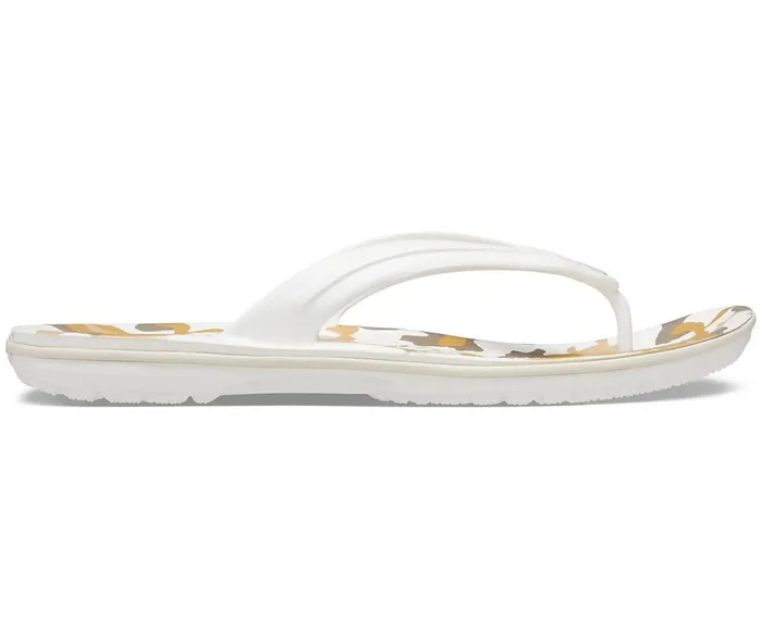 Crocs Crocband Printed Flip White Multi Womens FlipFlops
