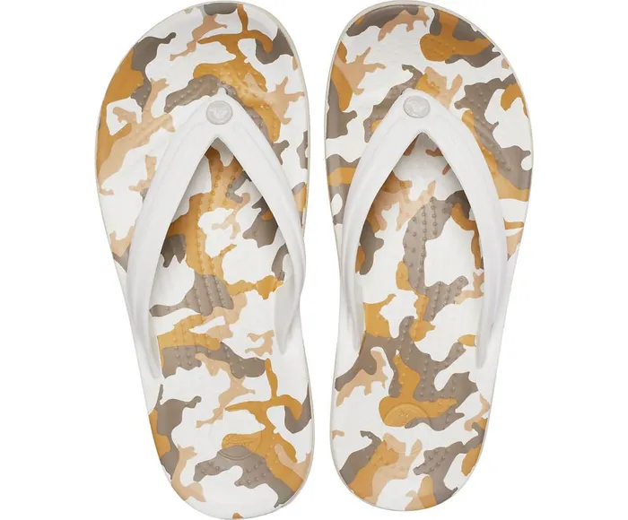 Crocs Crocband Printed Flip White Multi Womens FlipFlops