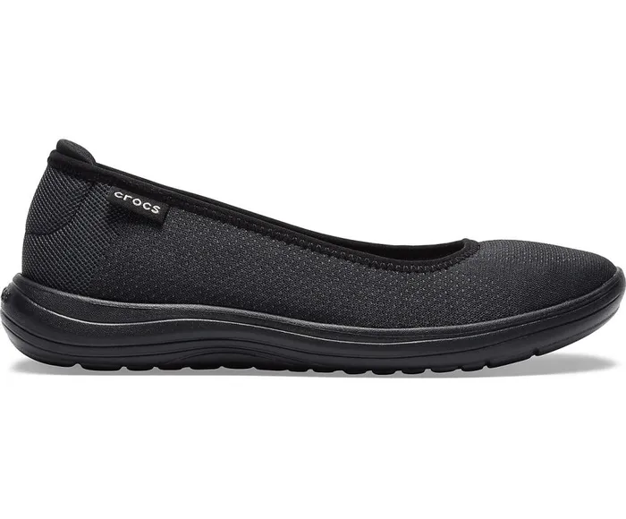 Crocs Crocs Reviva Flat Black Black Womens Flats
