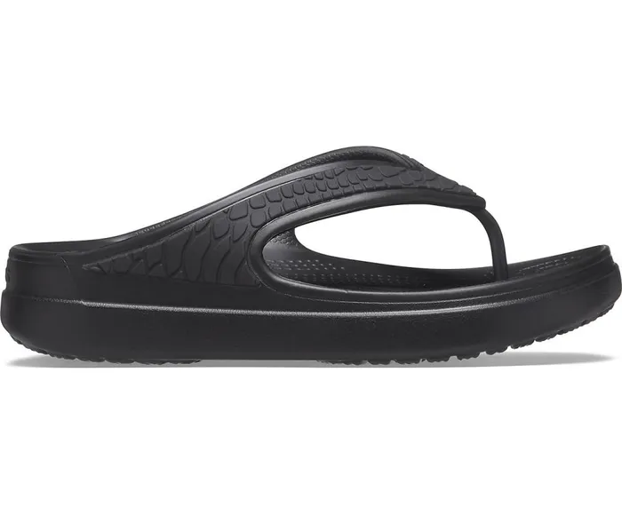 Crocs Crocs Sloane Snake Wedge Flip Black Womens FlipFlops