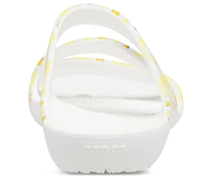 Crocs Kadee II Graphic Sandal White Yellow Daisy Womens Sandals