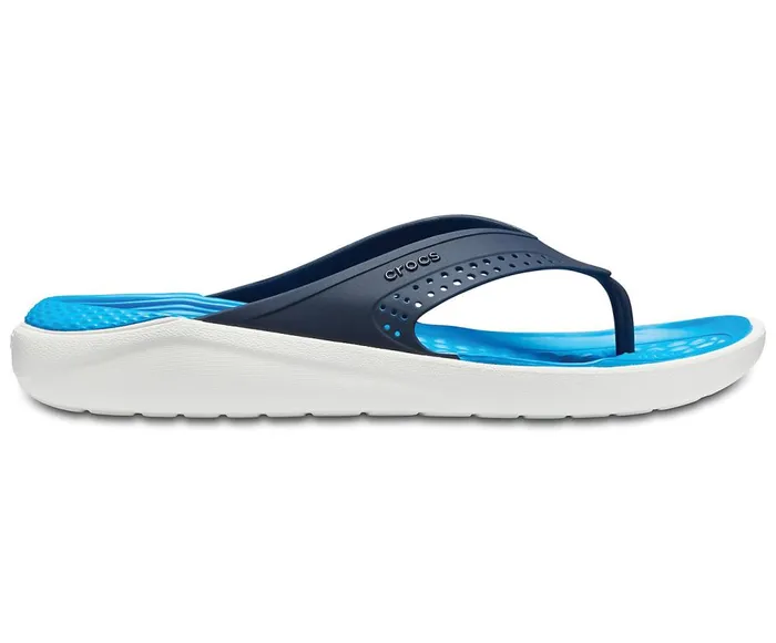 Crocs LiteRide Flip Navy White WomensMens Sandals