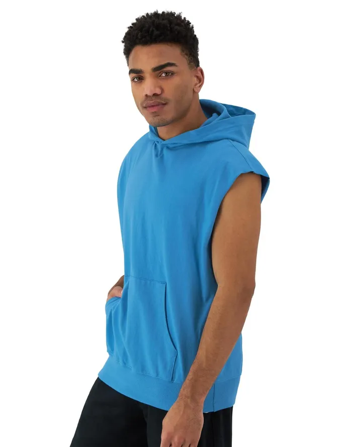 CutOff TShirt Hoodie Mountain Air Blue Men Champion Hoodies and Sweatshirts