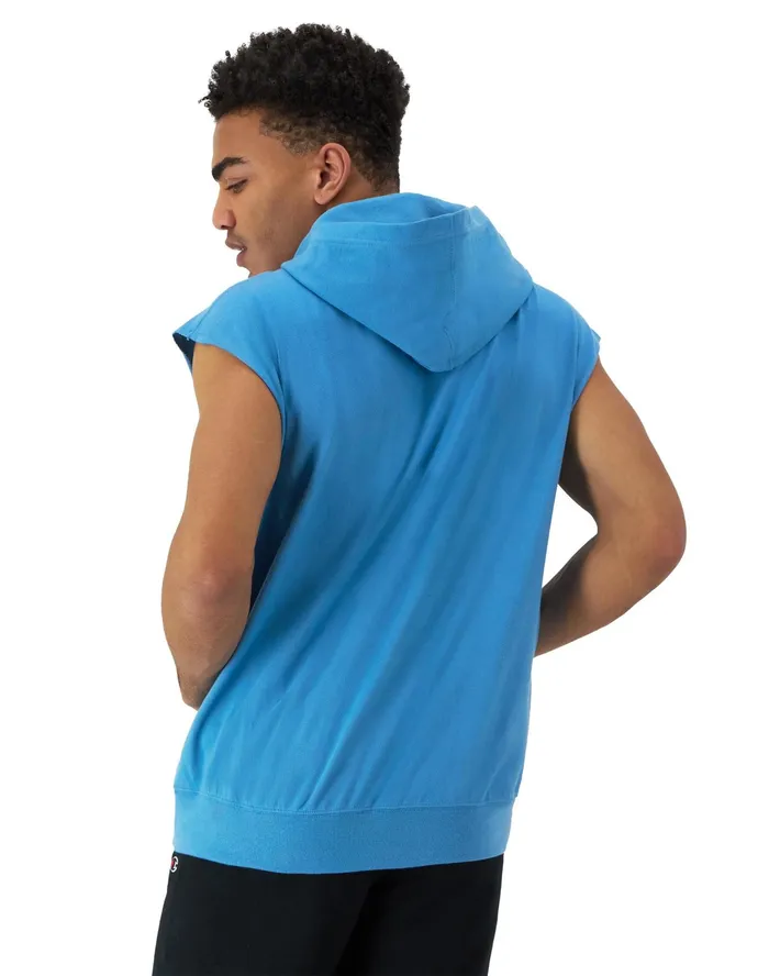 CutOff TShirt Hoodie Mountain Air Blue Men Champion Hoodies and Sweatshirts