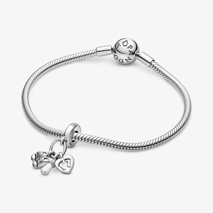 Dangle Charms Women Pandora Baby Bottle and Shoes Dangle Charm