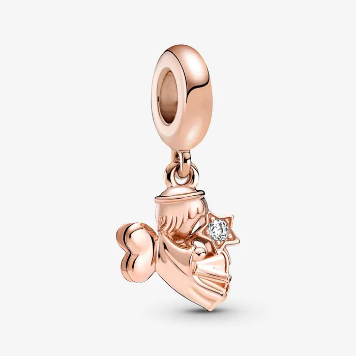 Dangle Charms Women Pandora Heart Winged Angel Dangle Charm