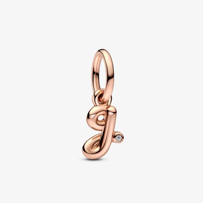 Dangle Charms Women Pandora Letter G Script Alphabet Dangle Charm