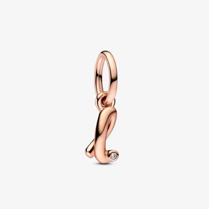 Dangle Charms Women Pandora Letter L Script Alphabet Dangle Charm