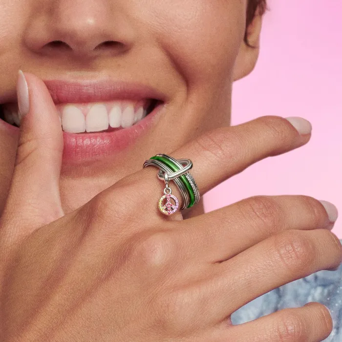 Dangle Charms Women Pandora Online ME Peace Sign Mini Dangle Charm