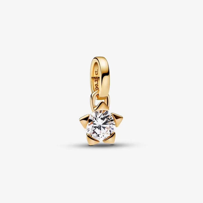 Dangle Charms Women Pandora Online Talisman 14k Gold Labgrown Diamond Star Pendant