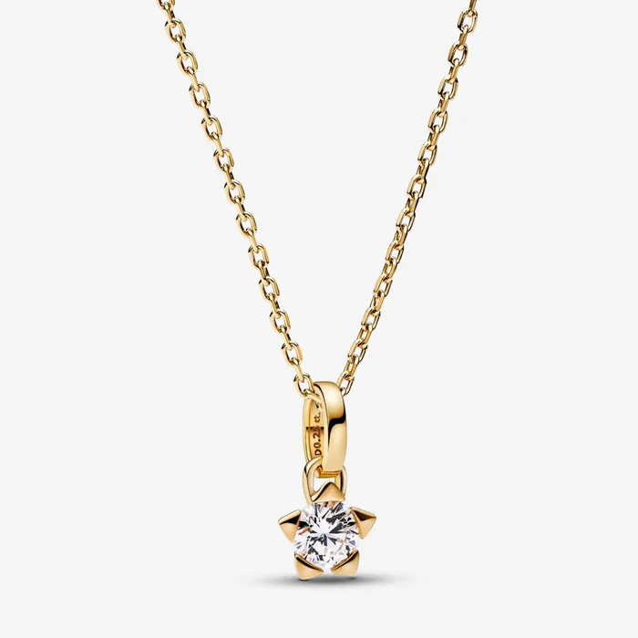 Dangle Charms Women Pandora Online Talisman 14k Gold Labgrown Diamond Star Pendant
