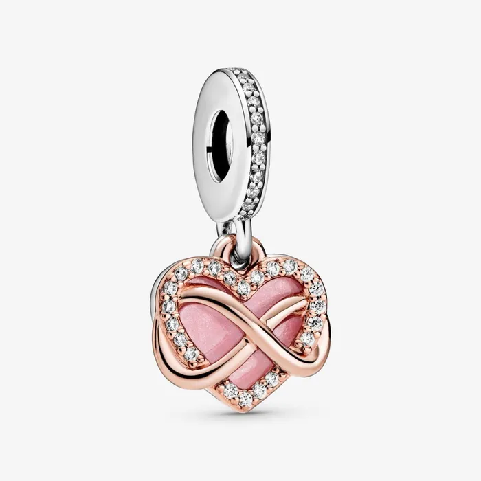 Dangle Charms Women Pandora Sparkling Infinity Heart Dangle Charm