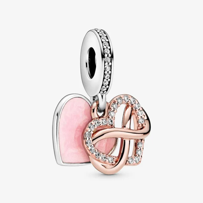 Dangle Charms Women Pandora Sparkling Infinity Heart Dangle Charm